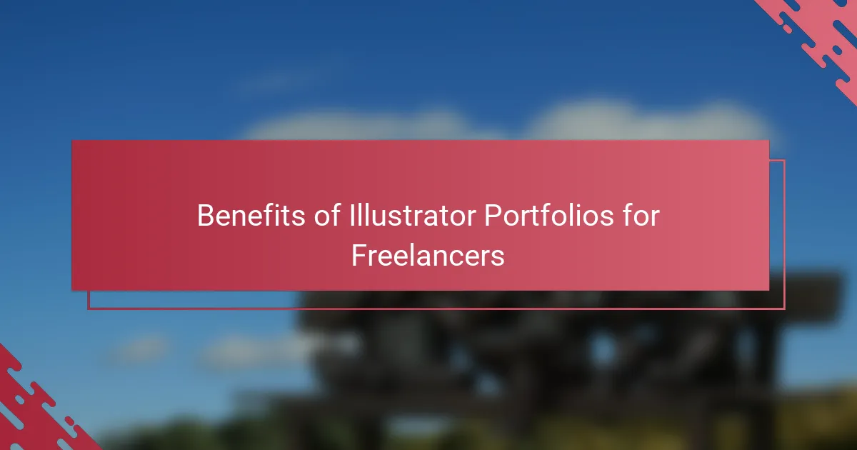 Benefits of Illustrator Portfolios for Freelancers