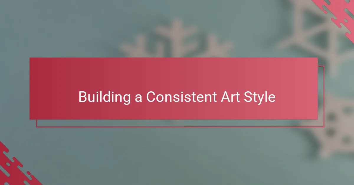 Building a Consistent Art Style