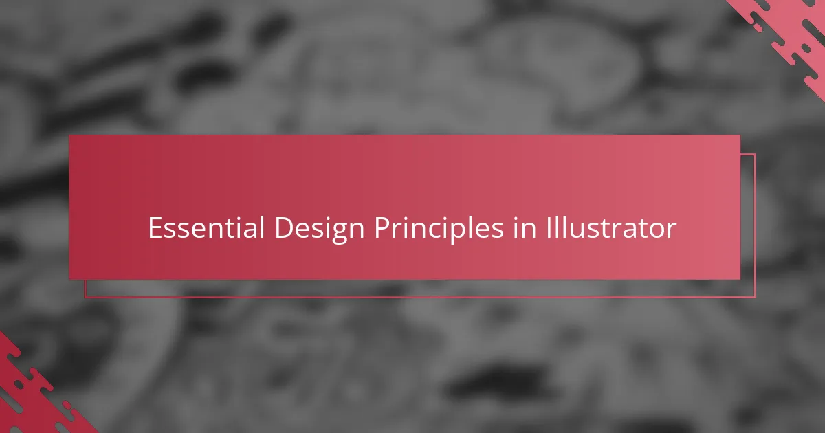 Essential Design Principles in Illustrator