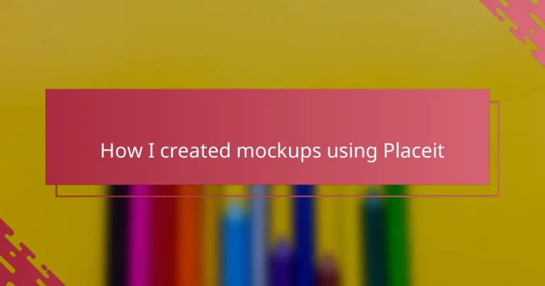How I created mockups using Placeit