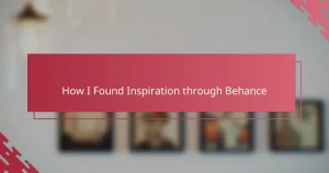 How I Found Inspiration through Behance