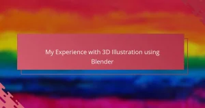 My Experience with 3D Illustration using Blender