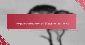 My personal opinion on Sketch for portfolios