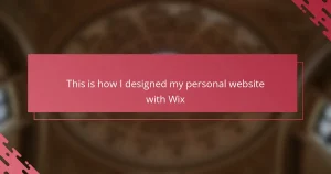 This is how I designed my personal website with Wix