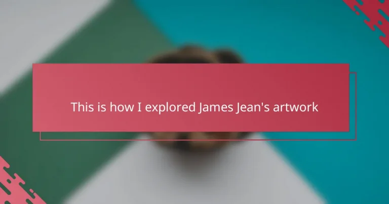 This is how I explored James Jean’s artwork