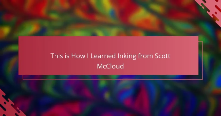 This is How I Learned Inking from Scott McCloud