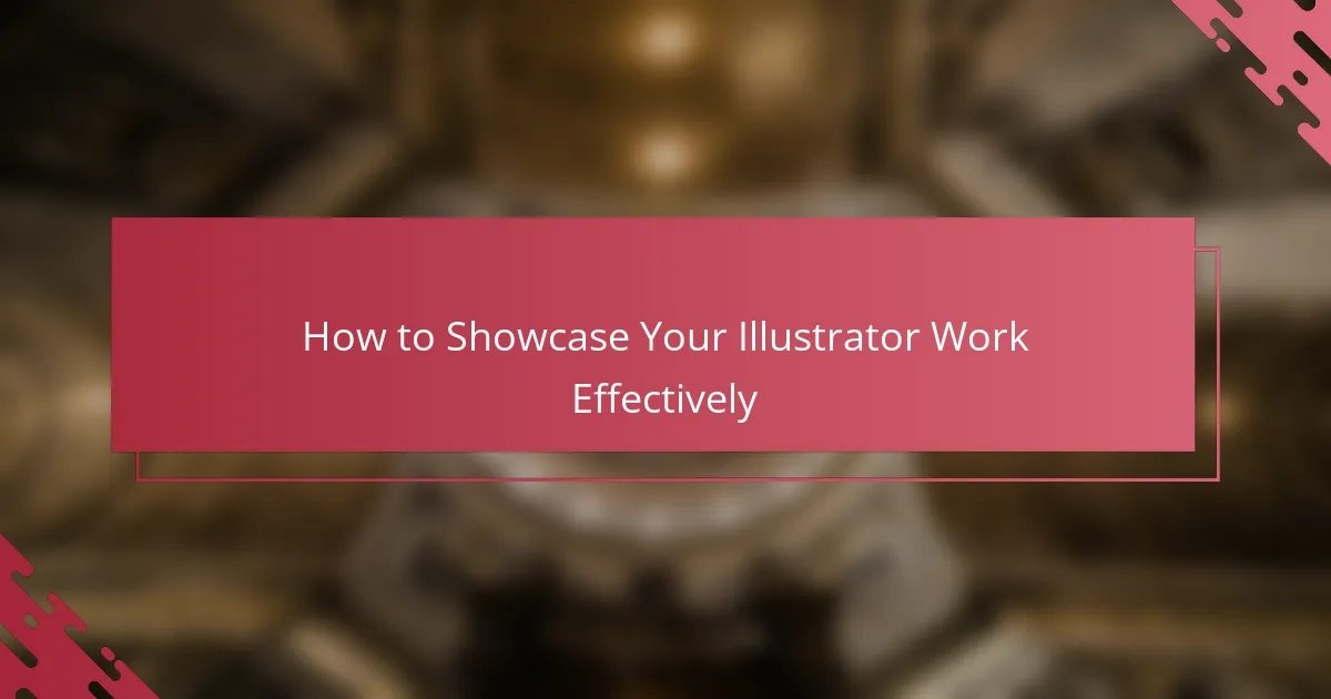 How to Showcase Your Illustrator Work Effectively