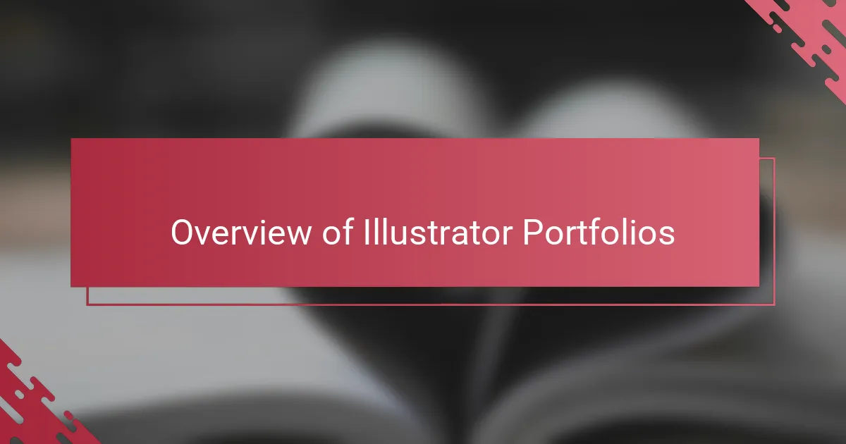 Overview of Illustrator Portfolios