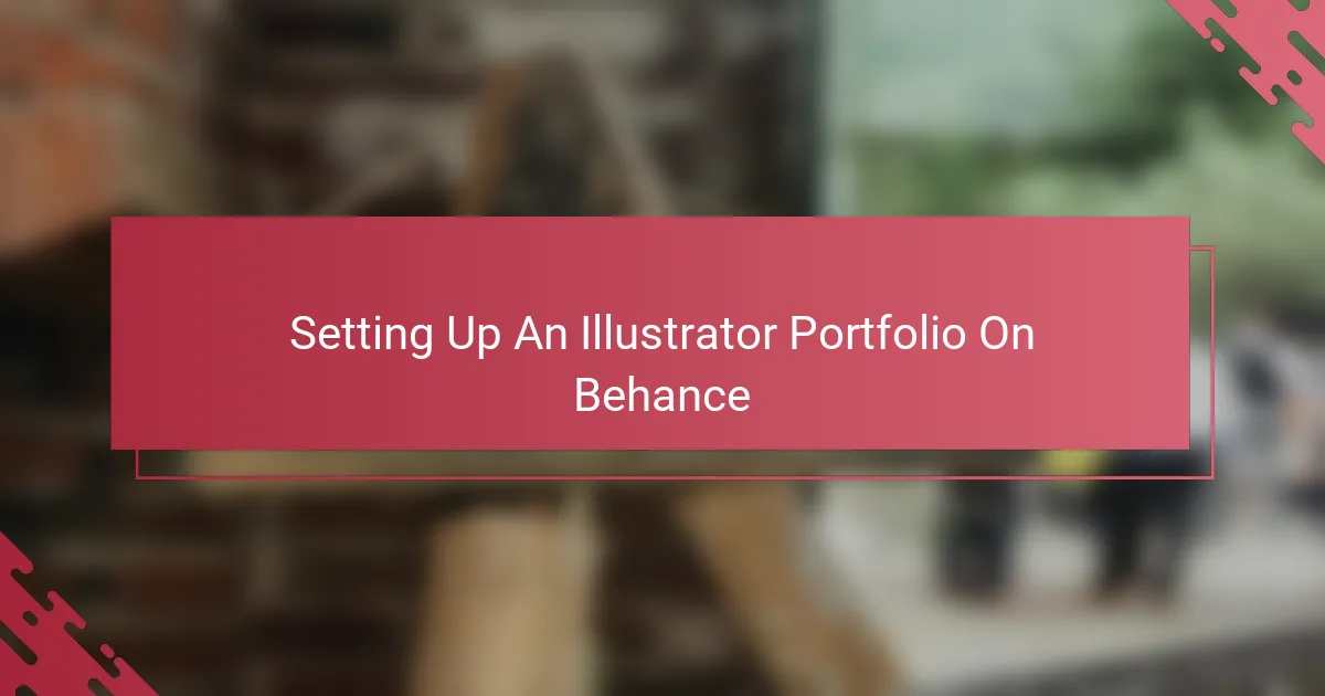 Setting Up An Illustrator Portfolio On Behance