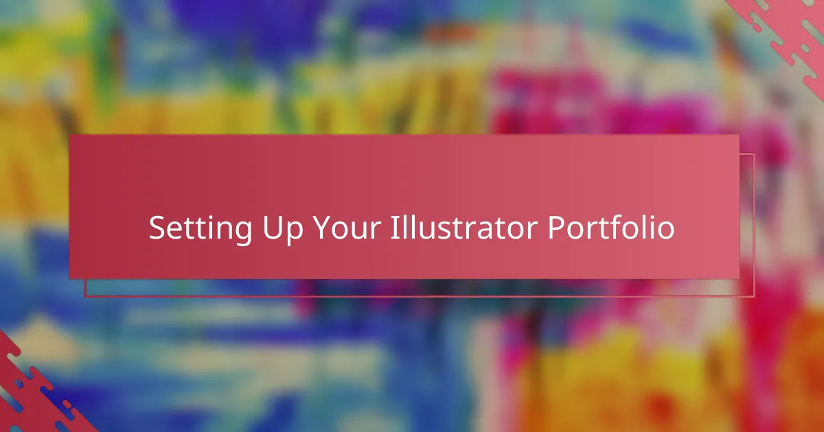 Setting Up Your Illustrator Portfolio