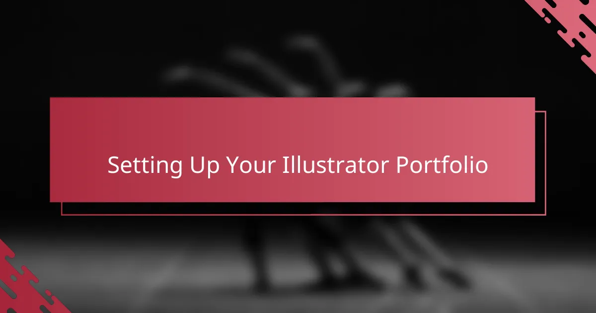 Setting Up Your Illustrator Portfolio