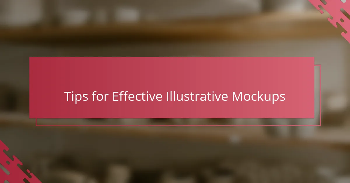 Tips for Effective Illustrative Mockups