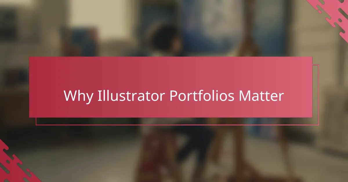 Why Illustrator Portfolios Matter